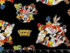 Tina SCRAP 9"x14" Looney Tunes Bugs Bunny Road Runner Daffy Tweety Cotton Fabric