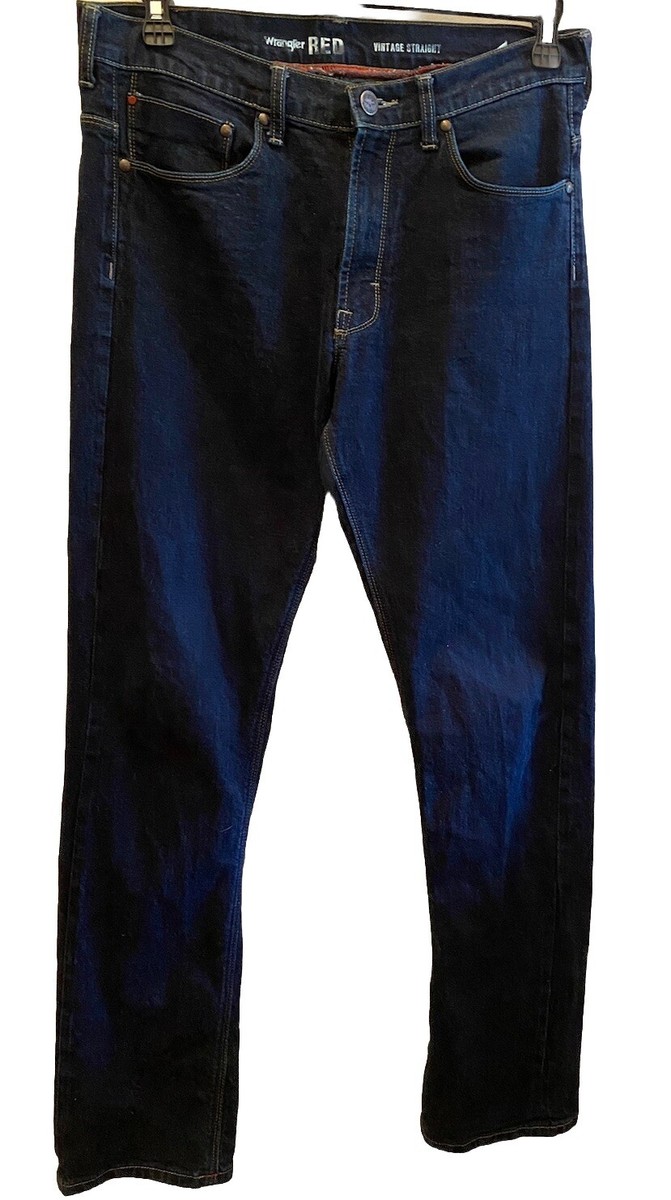 Wrangler Selvedge Men's Denim Red Vintage Straight 32 X 34