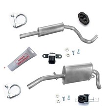 Auspuffanlage Endtopf Mitteltopf VW Lupo 1.0i 50PS 1.4i 60PS + MONTAGESATZ