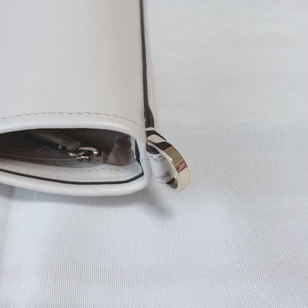 Kate Spade Audrey Leather Shoulder Bag Beige 2Way Crossbody Women's Authentic thumbnail 9