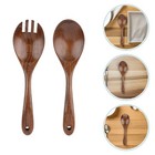 Salad Serving Spoons Kitchen Cooking Utensils Set Wood Server for