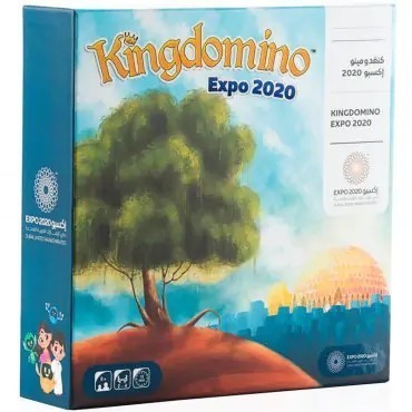 Jeux de société Kingdomino Dubaï avec pièces de luxe en bois verni