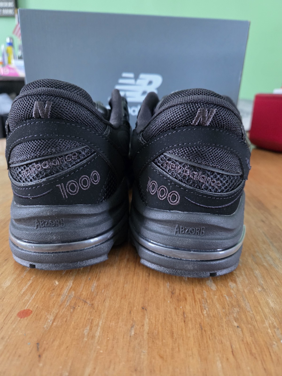 Size 10.5 - New Balance 1000 Triple Black (NIB) thumbnail 4