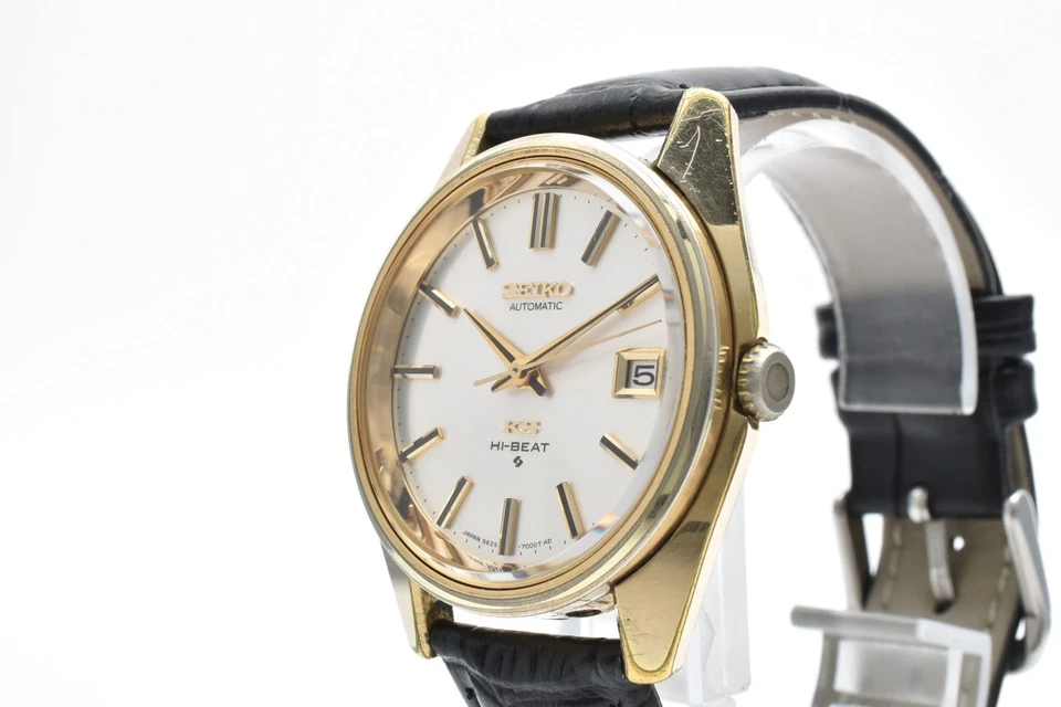 [Exc+5] King SEIKO 5625-7000 Hi-Beat KS White Dial Gold Men's Hand-rolled Watch - Image 4 of 4