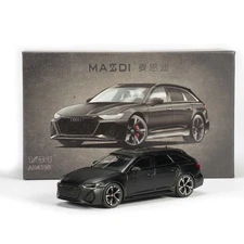 Masdi 1/64 Audi RS6 Avant matte black Diecast Alloy Car Model