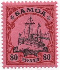 Deutsche Kolonie/Samoa Mi. Nr. 15 sauber ** mit Plattenfehler I - Michel 600,00