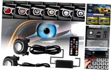 Demon Eye Headlights for Cars and Motorcycles, 2PCS LED Dynamic Devil Eyes