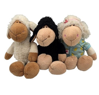 Nici Jolly Mäh Schafe schwarz weiß ca. 25 cm Schaf Stofftier Kuscheltier Plüsch