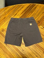 Carhartt Rugged Flex Relaxed Fit Canvas Work Shorts 8 Men s 36 Gray