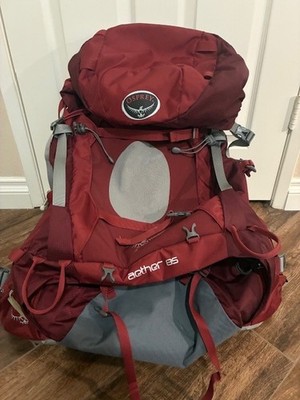 MEN'S OSPREY AETHER 85 Burgundy/Gray BACK PACK