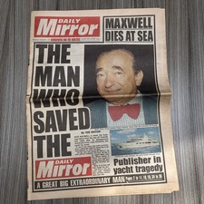 Daily Mirror Newspaper 6 November 1991