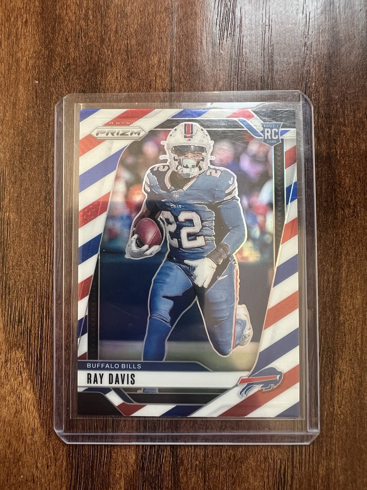 2024 Panini Prizm Ray Davis Red White Blue Prizm #382 Rookie Card RC Bills