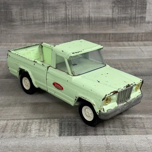 Vintage Tonka Jeep Pickup Truck Pressed Steel 9" Long Original Condition #52030