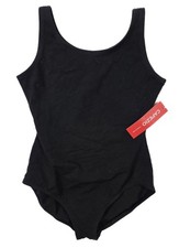CAPEZIO Black Ballet Dance Sleveless Pullon Tank Leotard Women's Size XL NWT
