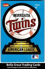 1987 Fleer Minnesota Twins Stickers Houston Astros back