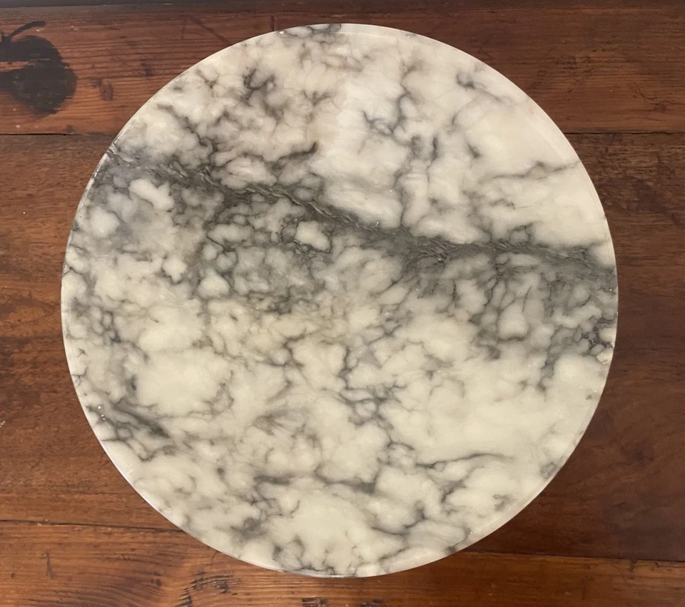 "Centro de mesa vintage italiano de mármol de alabastro compota frutero 9,75"" X 5""" Foto 2 de 4