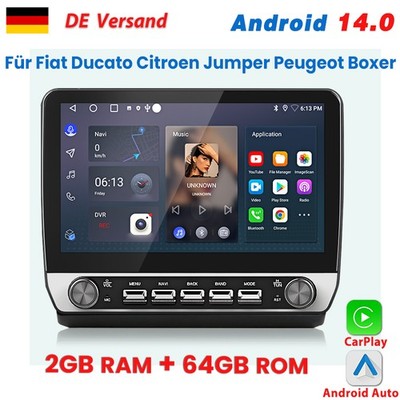 10.1'' Für Fiat Ducato Citroen Jumper Peugeot Boxer Carplay Autoradio GPS 2+64GB