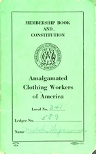 Vintage 1948 Amalgamated Clothing Workers Union Membership Book Labor Ephemera