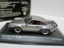 Minichamps 1:43 Porsche 911 930 Turbo 1977 Metallic Grey Diecast Car Model