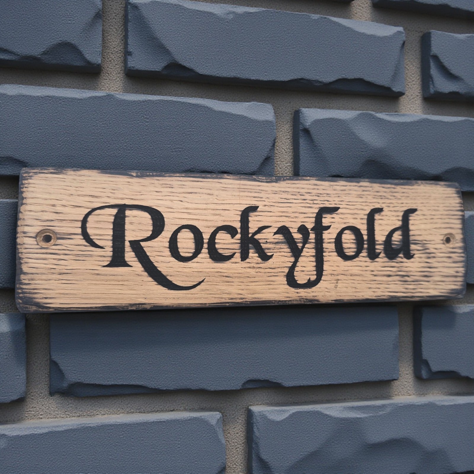 Personalized Sign | Custom Engraved Plaque, Rustic Wooden Nameplate, Farmhouse S