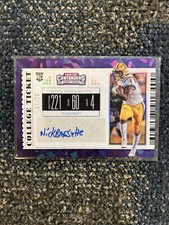 2019 Panini Contenders Draft College Nick Brossette Auto Cracked /23 LSU COLOR