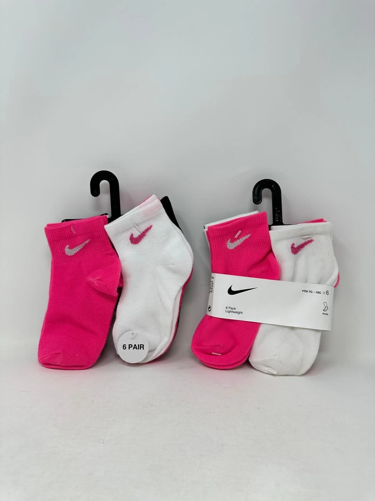 Nike Girls' Lightweight Ankle Socks (12-Pairs) - Size:4-5, (2106) C3(C310T)