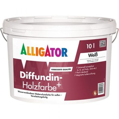 Alligator Diffundin-Holzfarbe+ - 10 Liter Weiss