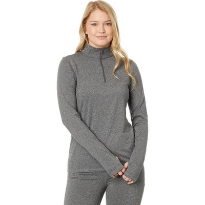Hot Chillys Womicro-Elite Chamois Zip-T Womens Granite X-Small -Open Box