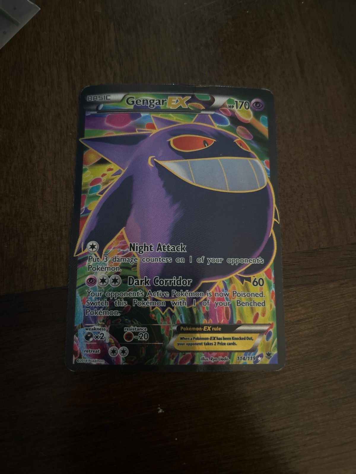 Gengar EX (114 Full Art) 114/119 XY - Phantom Forces Holo