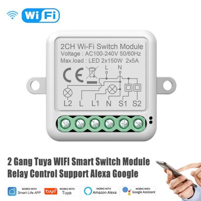 Tuya WIFI Smart Switch Modul Relaissteuerung Unterstützung Alexa 1/2/3/4Gang