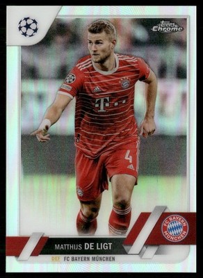 Matthijs De Ligt 2022 Topps Chrome UEFA Club Competitions Refractor FC Bayern