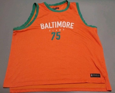 Baltimore Claws Basketball Jersey Reebok sz 3XL Orange Authentic ABA Rare VTG