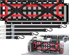 Heavy Duty Tailgate Net For Truck Bed With Detachable Cargo Mesh Tailgate Net W