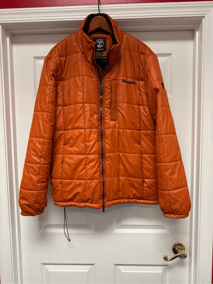 Timberland Men’s Orange Quilted Puffer Jacket sz XXL EUC - Image 2 of 4