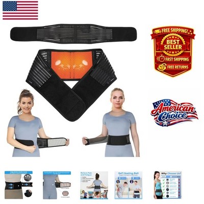 Tourmaline Magnetic Lumbar Support Belt - Pain Relief for Herniated Discs, Large