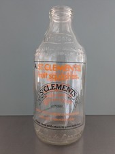 St Clements Fruit Squashes Unigate Vintage Milk Bottle 1 Pint Advertising Glass