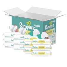 Pampers Sensitive Baby Wipes, Water Based, 84 Count Pack of 12 , White