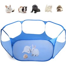Versatile Playpen for Small Pets - 47" High-Quality Mesh Tent with Storage Bag