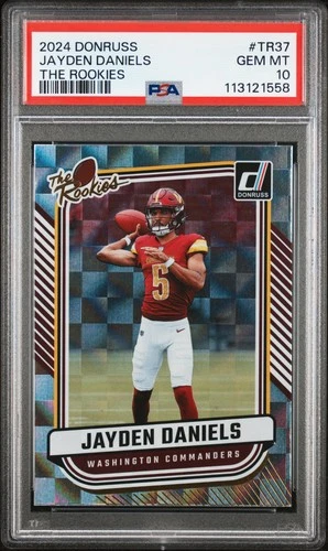 Jayden Daniels 2024 Donruss The Rookies #TR-37 PSA 10