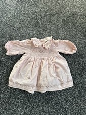 Next Baby Pink Embroidered Smocked Dress &ndash; Size Up to 1 Month / 4.5kg