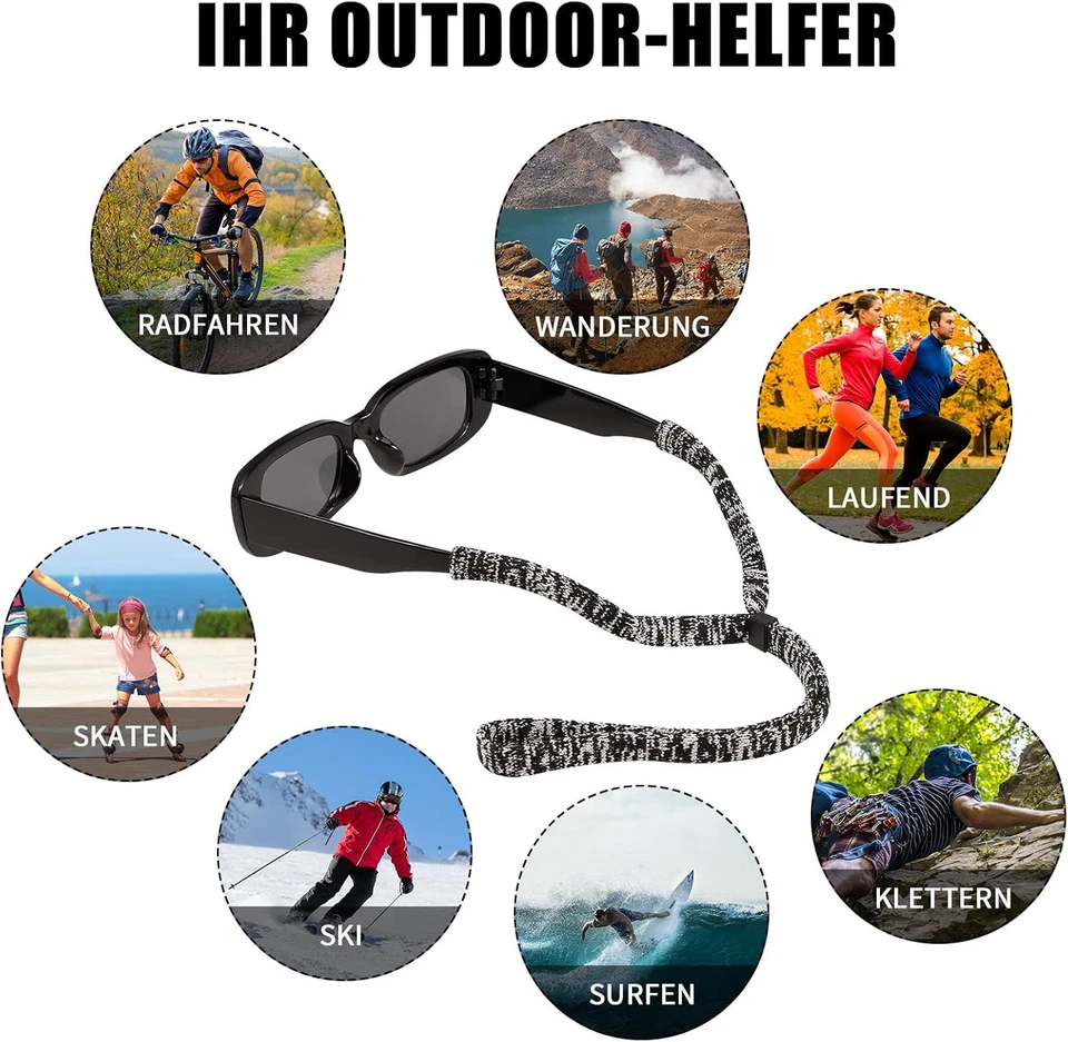 Sport Brillenband verstellbar starker Halt Brillenkordel 10 Stück - Bild 4 von 4