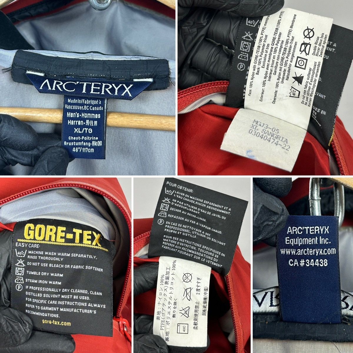 Men's 00s Vintage Arcteryx Alpha SV Gore Tex XCR Sangaria Jacket