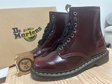 Botas Dr. Martens Vegan 1460 Rojo Cereza 25cm EE. UU. 7 Con Etiquetas