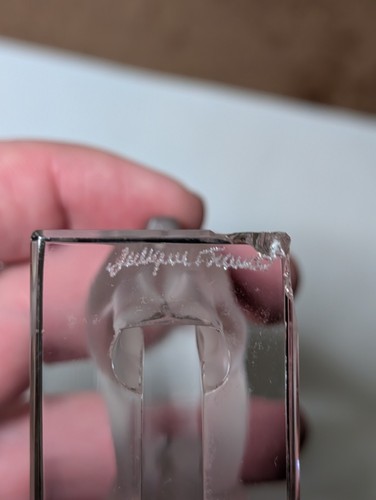 Caballo Lalique Francia Cristal Cheval Tang 3,75 x 3,5" **DAÑADO** ¡LEER!! - Imagen 6 de 14