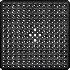 Clear Square Shower Mat Non Slip Bath Mat for Shower Tub Floor 21x21 Inches