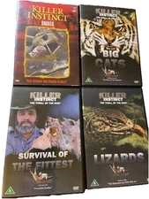 Killer Instinct Snakes Big Cats Lizards Survival Of The Fittest DVDs X4 Animals