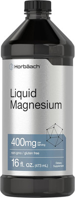 Liquid Magnesium 16 Oz, 400Mg + Vital Trace Minerals,Vegan, Non-GMO, Gluten Free