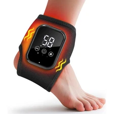 Electric Foot Ankle Massager Pain Relief 3 Modes Vibration Infrared Hot Compress