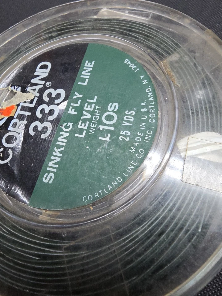 Línea de mosca flotante vintage Cortland 333 verde L10s 25 yardas nuevo Foto 3 de 4