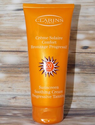 CLARINS Creme Solaire Confort Sunscreen Soothing Cream/Progressive Tanning 7oz